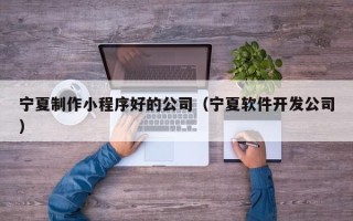 沭阳宁夏制作小程序好的公司（宁夏软件开发公司）